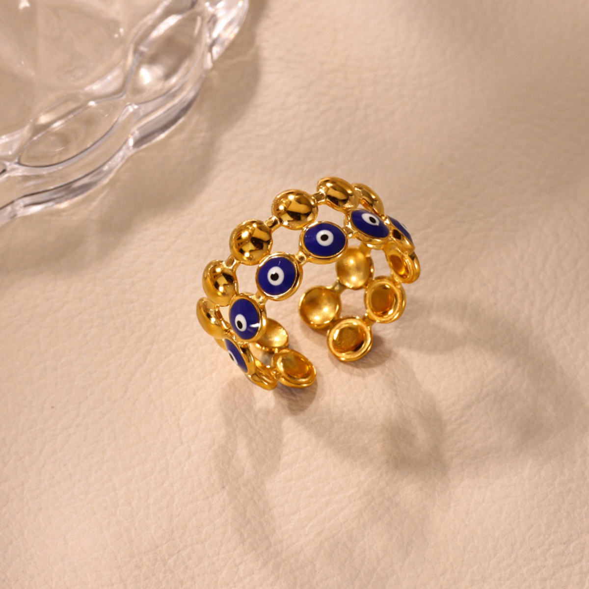 Men Accessories Evil Eye - Anéis vintage turco azul mau olhado