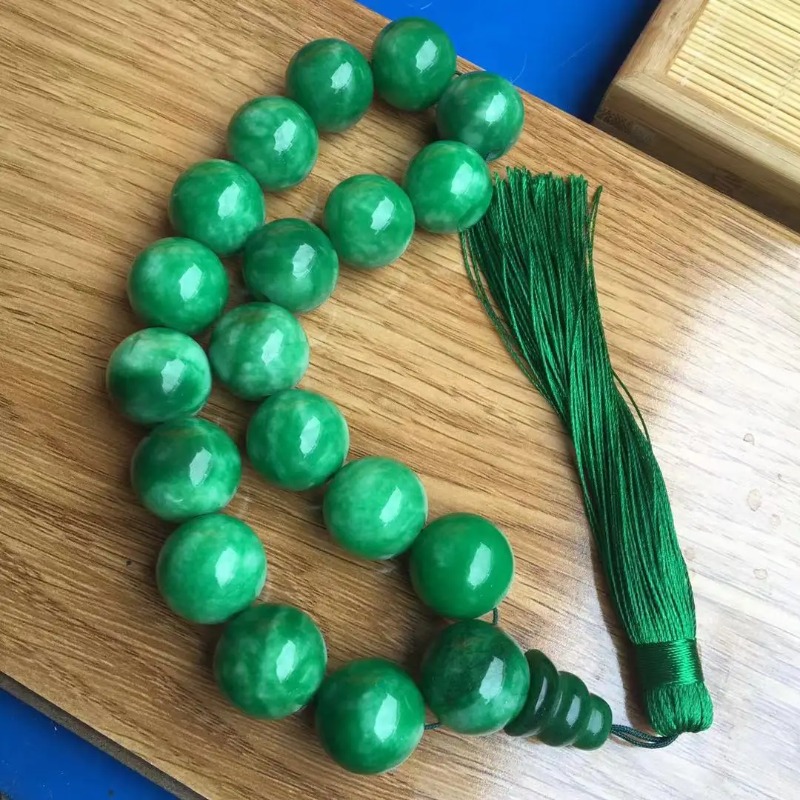 Bead Bracelet Men - Natural jade pulseiras 13mm grânulos jaspe