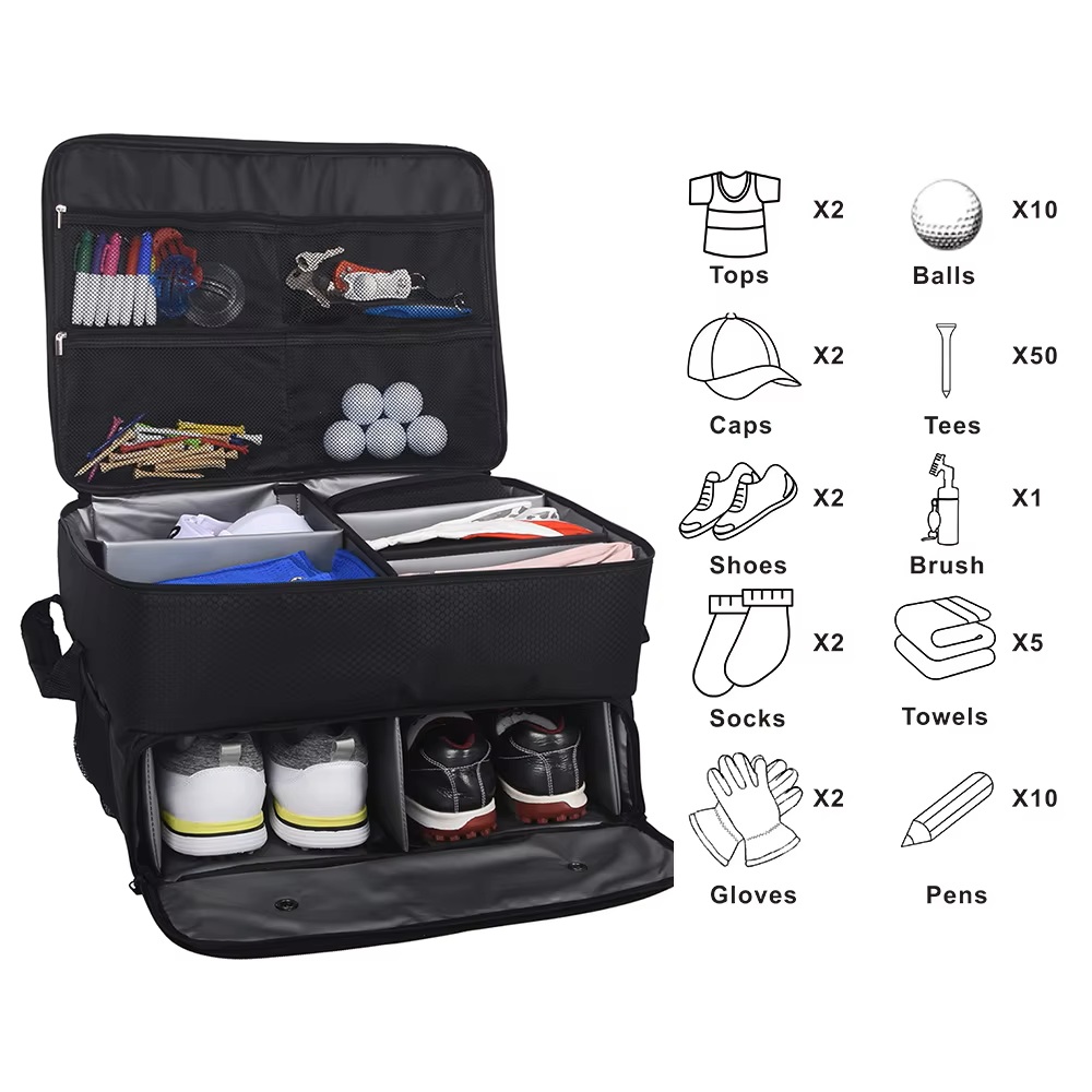 Men'S Accessories Rack - Organizador de Porta-Malas para Golfe, Compartimento