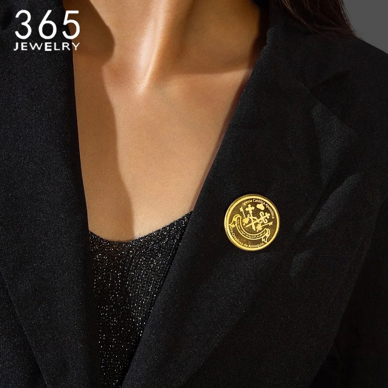 Men Accessories Name - Broche Personalizado com Logotipo Redondo ou