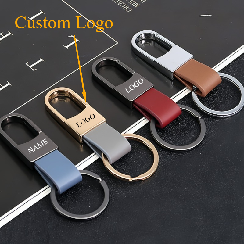 Men Accessories Name - Moda chaveiros de couro logotipo personalizado