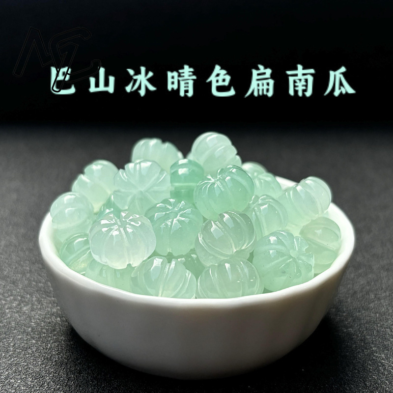 Bead Bracelet Men - 10 pçs um verde jade abóbora