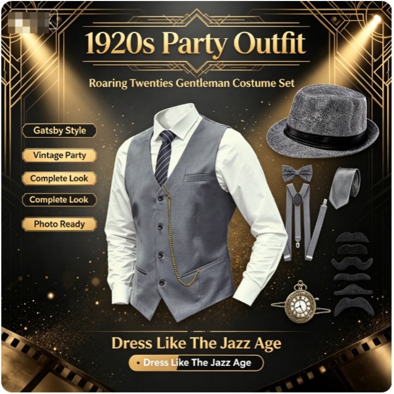Men'S Accessories In The 1920S - Conjunto de Acessórios Masculinos Estilo Gangster