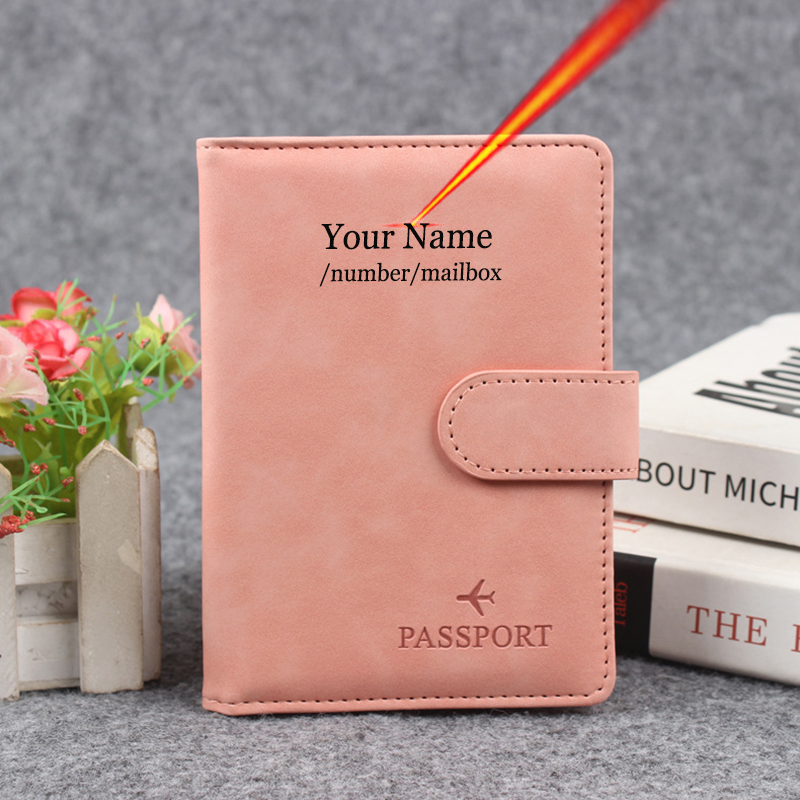 Men Accessories Name - Botão magnético capa de passaporte personalizar