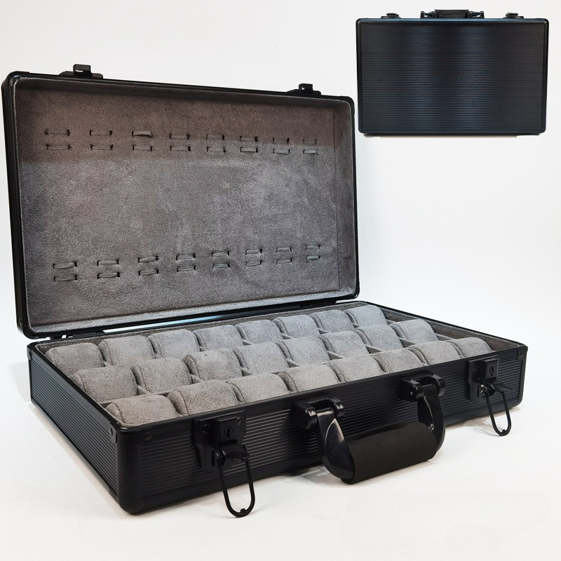 Men'S Accessories Tray - Caixa de relógio verde de alumínio,