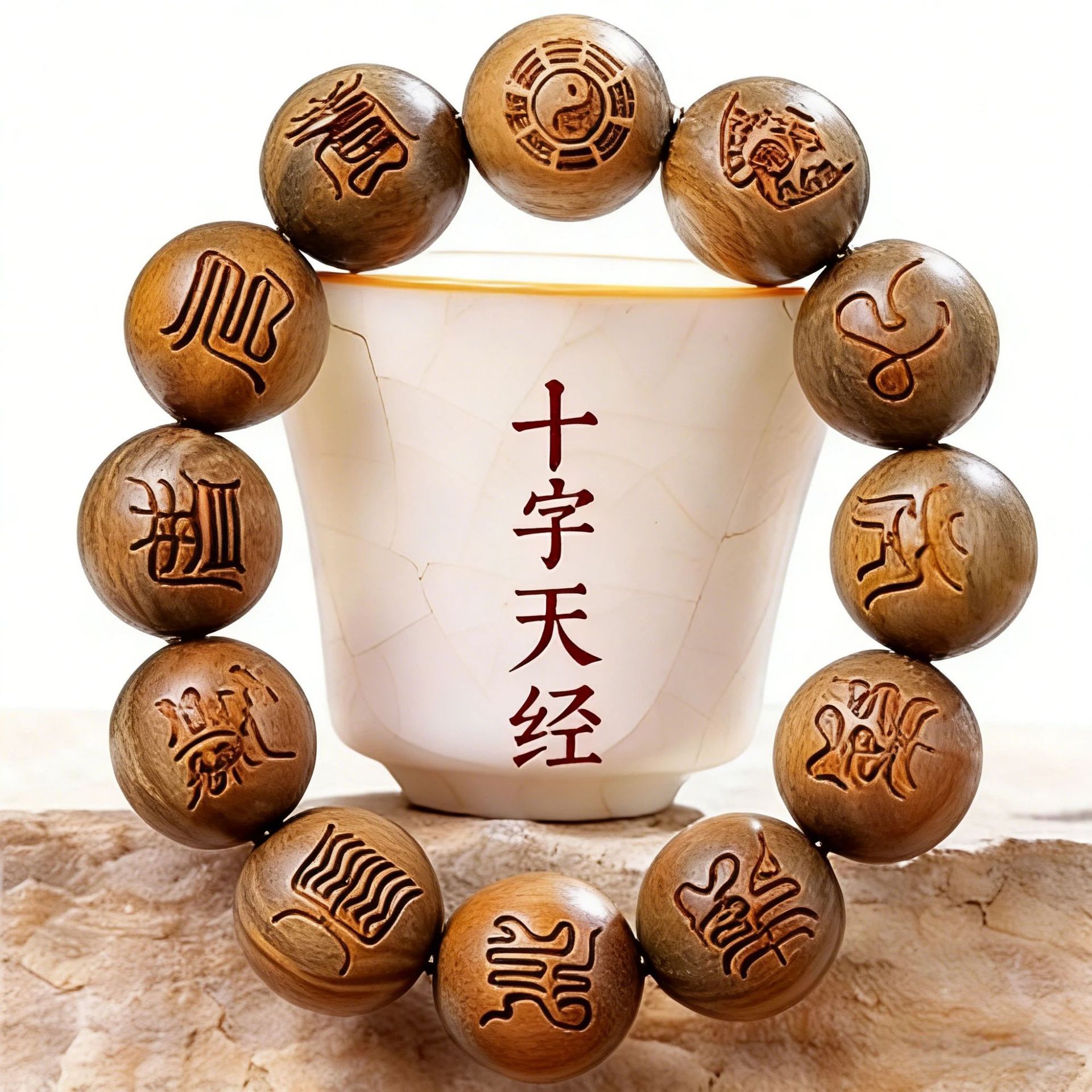 Bead Bracelet Men - Pulseira de Luxo em Sândalo Verde