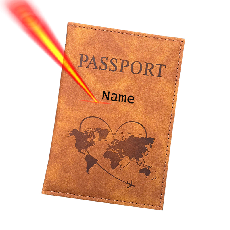 Men Accessories Name - Nome personalizado porta-passaporte carteira de viagem