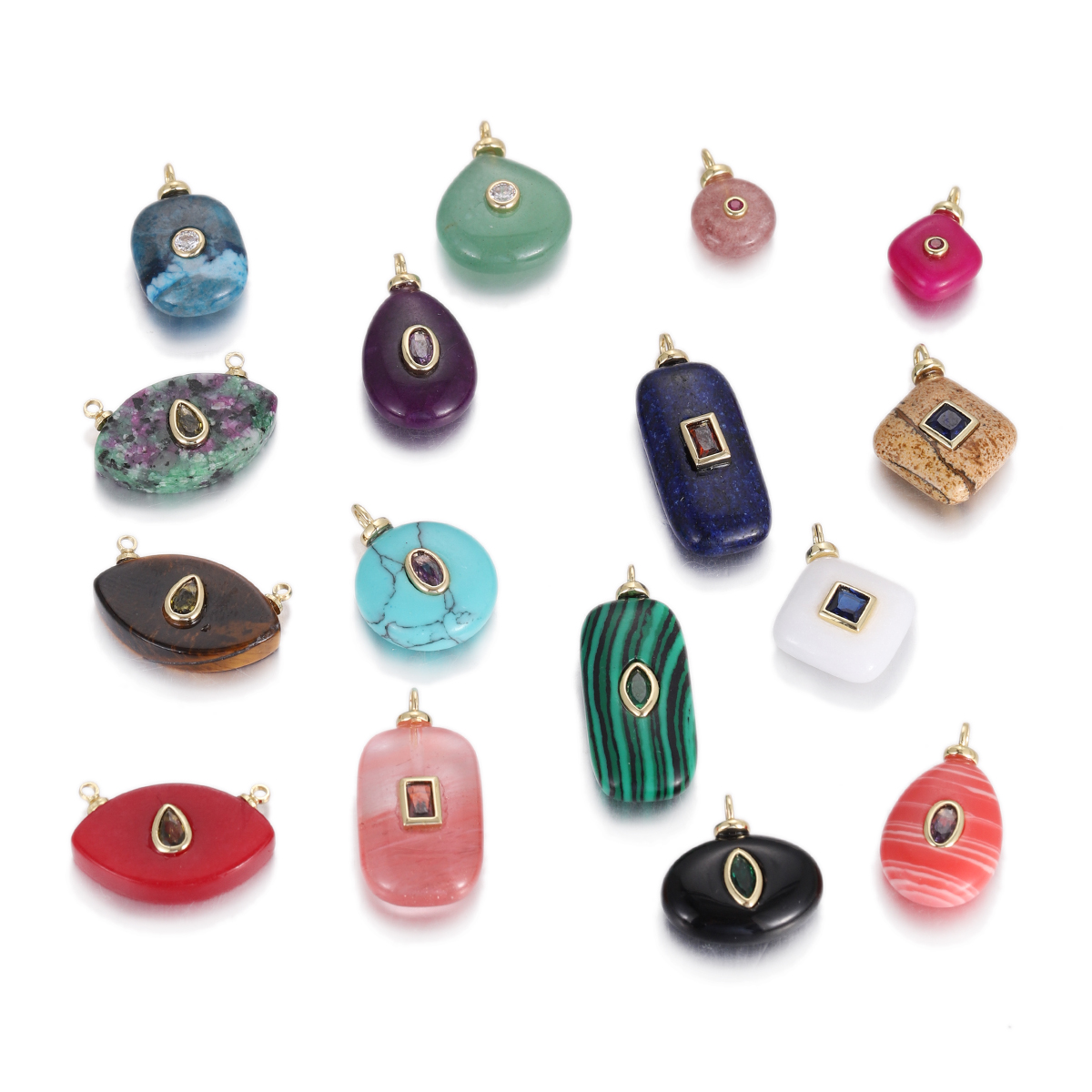 Men Accessories Evil Eye - Pedra natural cristal reiki forma de