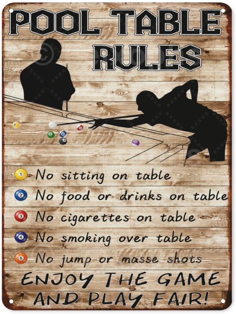 Men Accessories Rule - Placa de metal com regras de