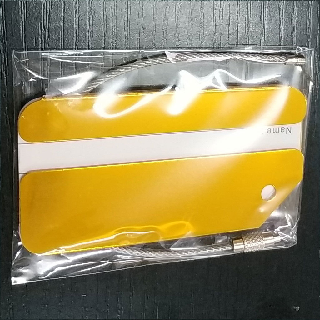 Men Accessories Name - Etiqueta de Bagagem de Alumínio, Porta-etiquetas