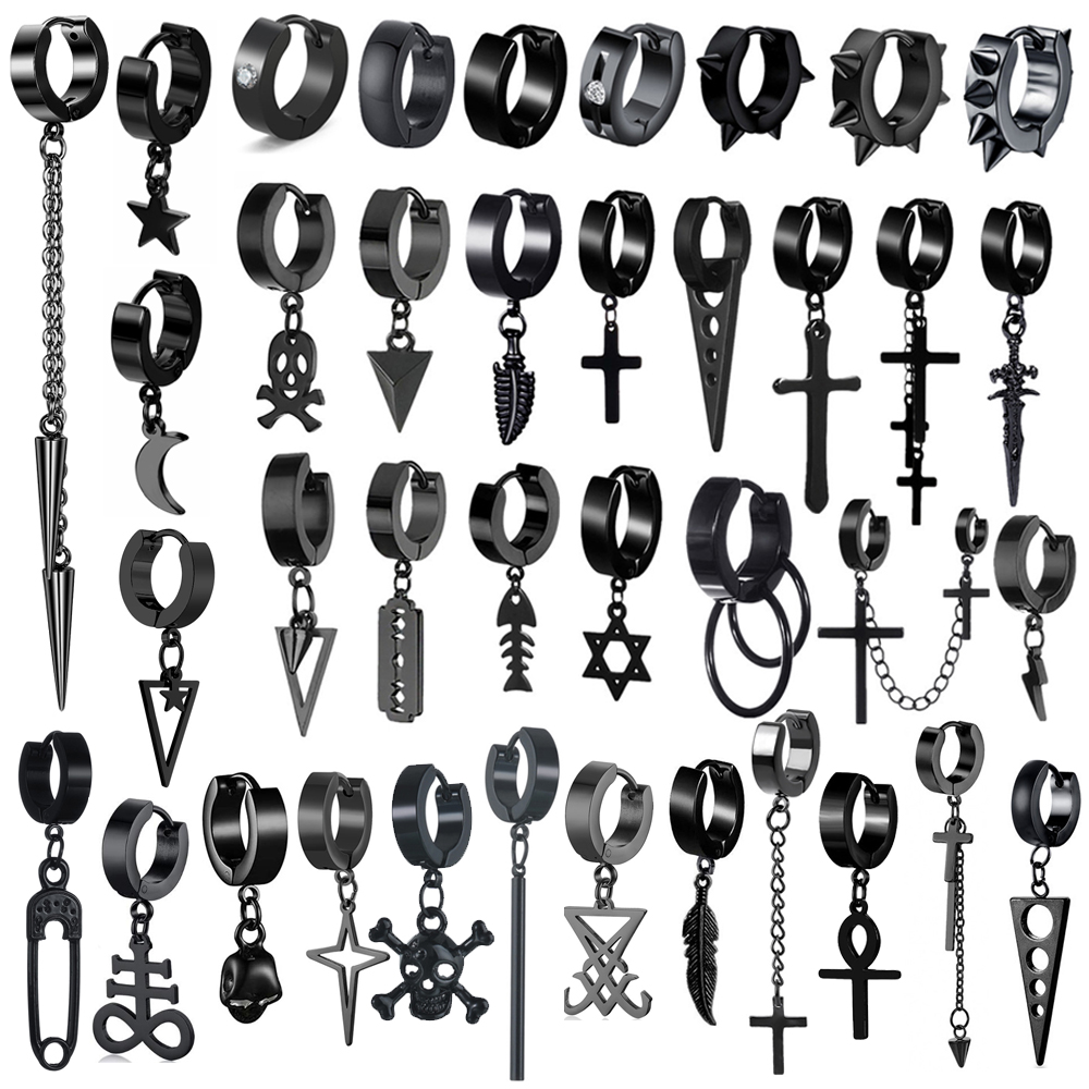 Men'S Accessories Drop Shipping - 2023 novo preto punk aço inoxidável