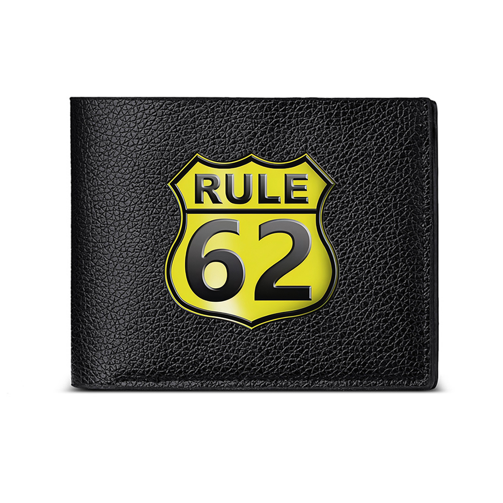 Men Accessories Rule - Carteira Masculina com Design de Escudo,