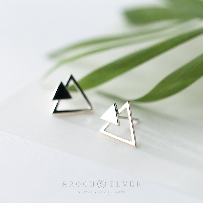 Minimalista Triângulo Brincos  - Men'S Accessories Drop Shipping avaliação e preço