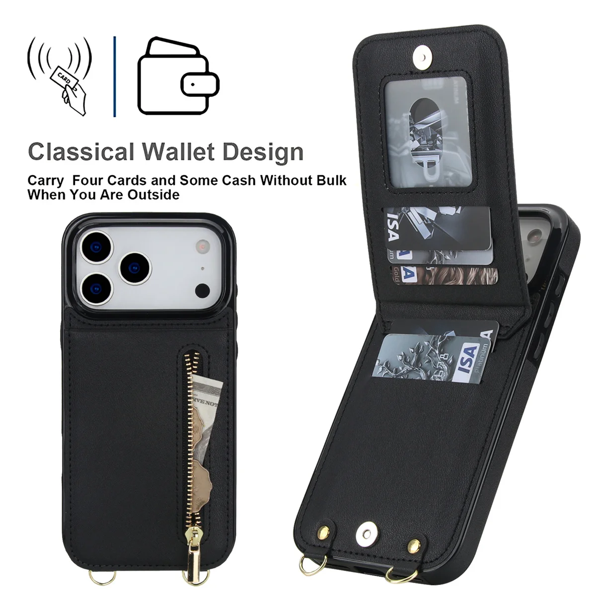 Crossbody zíper carteira titul - Phone Wallet Combo avaliação e preço
