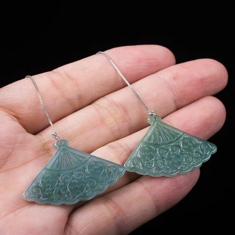Brincos DIY de Jade Esmeralda  - Men'S Accessories Drop Shipping avaliação e preço