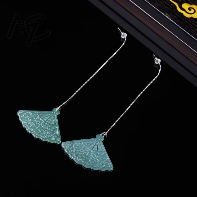 Brincos DIY de Jade Esmeralda  - Men'S Accessories Drop Shipping avaliação e preço