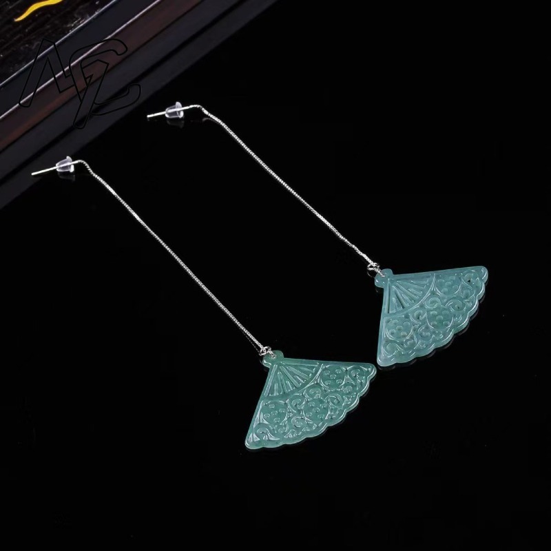 Brincos DIY de Jade Esmeralda  - Men'S Accessories Drop Shipping avaliação e preço