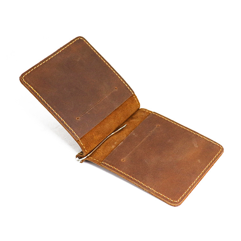 Carteira de couro genuíno arte - Money Clip Slim avaliação e preço