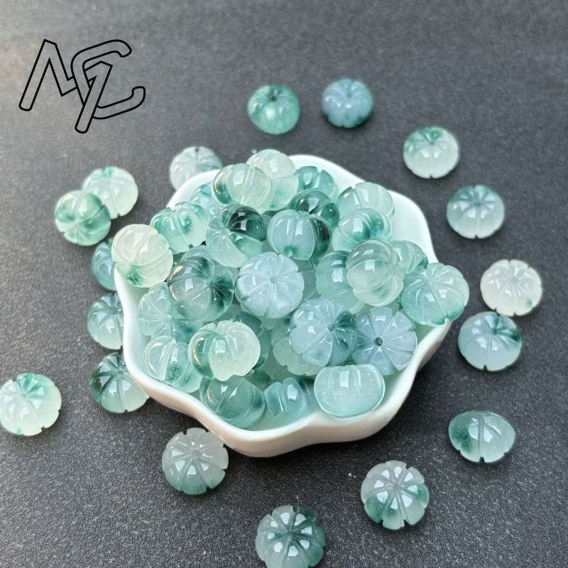 10 pçs um verde jade abóbora c - Bead Bracelet Men avaliação e preço
