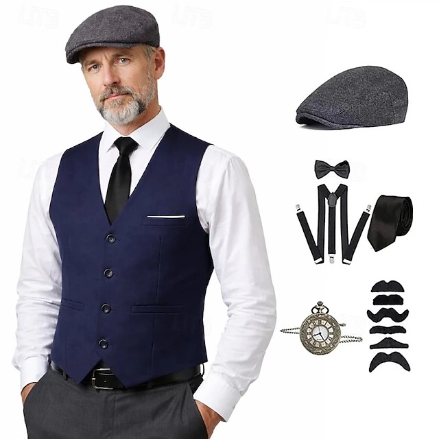 Traje de gangster estilo Gatsb - Men'S Accessories In The 1920S avaliação e preço