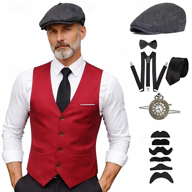 Traje de gangster estilo Gatsb - Men'S Accessories In The 1920S avaliação e preço