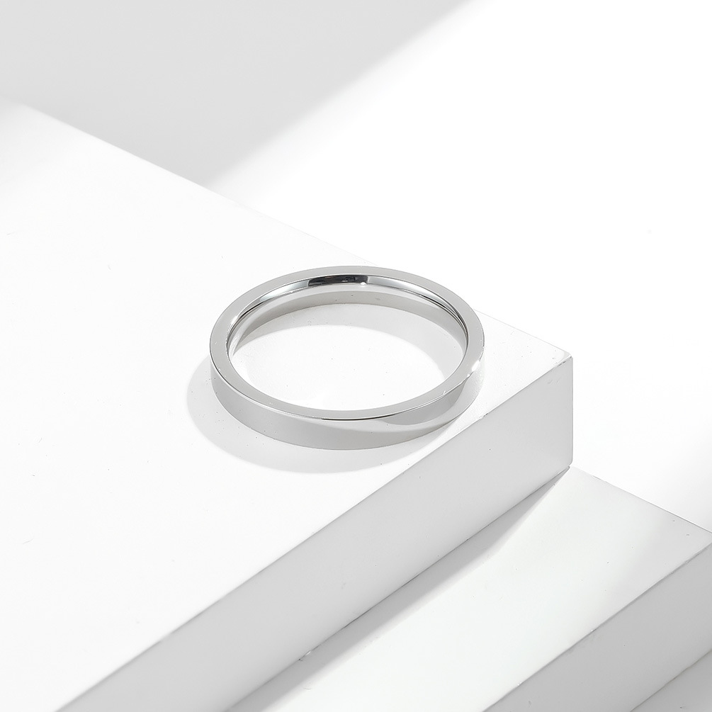 3mm clássico simples aço inoxi - Men Accessories Name avaliação e preço