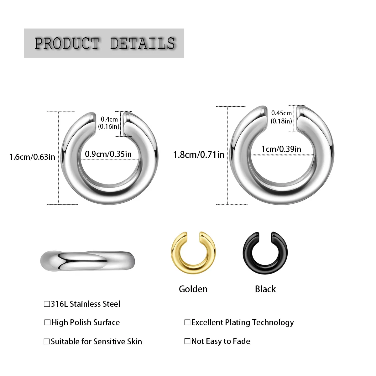 1 unidade de Brinco de Orelha  - Men'S Accessories Rings avaliação e preço